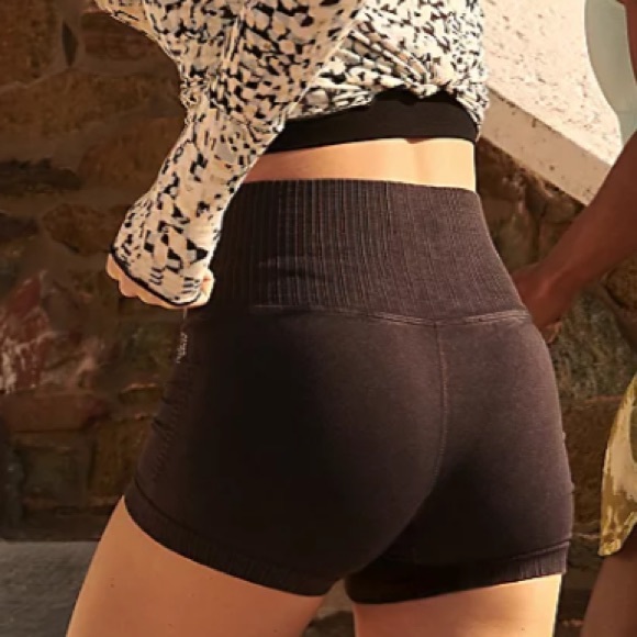 Free People Pants - NWOT Free People Movement Good Karma Shorts in Faded Black Sz XS/S